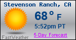 Weather Forecast for Stevenson Ranch, CA