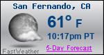 Weather Forecast for San Fernando, CA