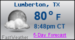 Weather Forecast for Lumberton, TX