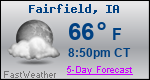 Weather Forecast for Fairfield, IA