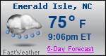 Weather Forecast for Emerald Isle, NC