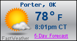 Weather Forecast for Porter, OK