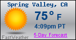 Weather Forecast for Spring Valley, CA