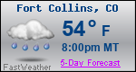 Weather Forecast for Fort Collins, CO