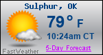 Weather Forecast for Sulphur, OK