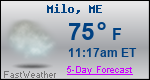 Weather Forecast for Milo, ME