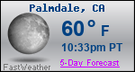 Weather Forecast for Palmdale, CA