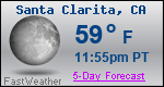 Weather Forecast for Santa Clarita, CA