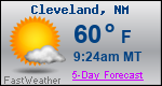 Weather Forecast for Cleveland, NM