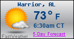 Weather Forecast for Warrior, AL