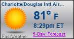 Weather Forecast for Charlotte/Douglas International Airport, NC