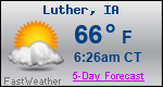 Weather Forecast for Luther, IA