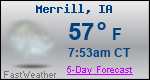 Weather Forecast for Merrill, IA