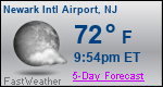 Weather Forecast for Newark International Airport, NJ