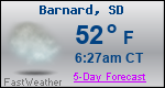 Weather Forecast for Barnard, SD