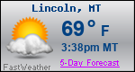 Weather Forecast for Lincoln, MT