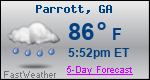 Weather Forecast for Parrott, GA