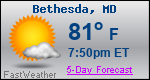 Weather Forecast for Bethesda, MD