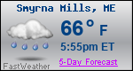 Weather Forecast for Smyrna Mills, ME