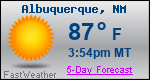 Weather Forecast for Albuquerque, NM