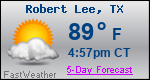 Weather Forecast for Robert Lee, TX