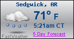 Weather Forecast for Sedgwick, AR