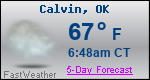 Weather Forecast for Calvin, OK