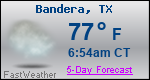 Weather Forecast for Bandera, TX