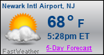 Weather Forecast for Newark International Airport, NJ