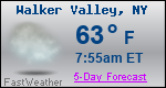 Weather Forecast for Walker Valley, NY