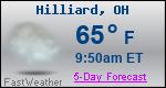 Weather Forecast for Hilliard, OH