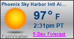 Weather Forecast for Phoenix Sky Harbor International Airport, AZ