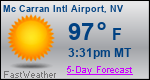 Weather Forecast for Mc Carran International Airport, NV