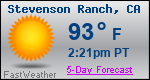 Weather Forecast for Stevenson Ranch, CA