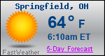 Weather Forecast for Springfield, OH