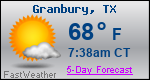 Weather Forecast for Granbury, TX