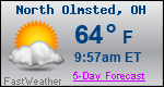 Weather Forecast for North Olmsted, OH