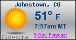 Weather Forecast for Johnstown, CO