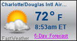 Weather Forecast for Charlotte/Douglas International Airport, NC