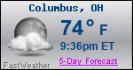 Weather Forecast for Columbus, OH