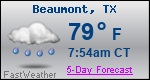 Weather Forecast for Beaumont, TX