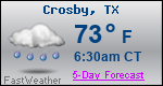 Weather Forecast for Crosby, TX