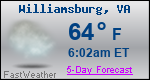 Weather Forecast for Williamsburg, VA