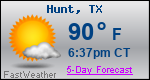 Weather Forecast for Hunt, TX