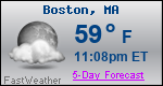 Weather Forecast for Boston, MA