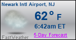Weather Forecast for Newark International Airport, NJ