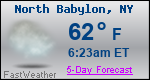 Weather Forecast for North Babylon, NY