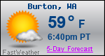 Weather Forecast for Burton, WA