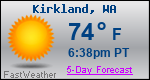 Weather Forecast for Kirkland, WA