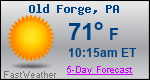 Weather Forecast for Old Forge, PA